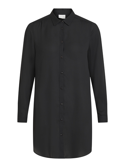Vila - VILucy Button L/S Tunic Skjorte - Black